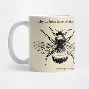 why do bees have sticky hair? Mug